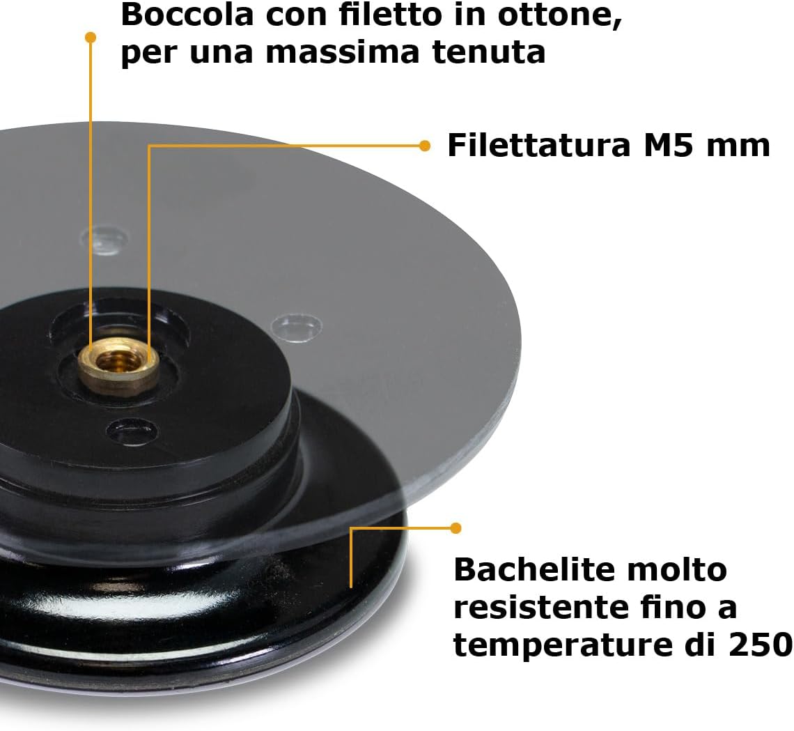 2 Pomelli Compatibili AMC 27/28/29 - 5 mm. Con salvadita