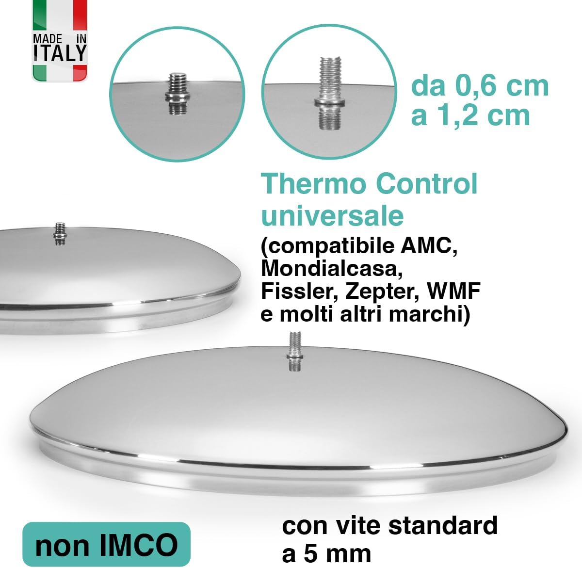 1 Pomello Visiotherm filettatura 5 mm