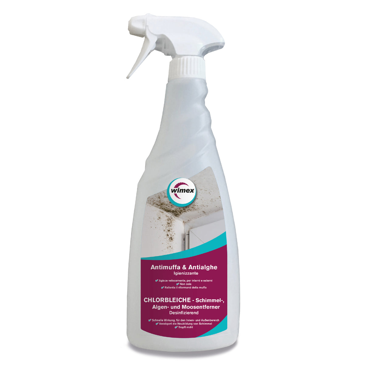 Detersivo Antimuffa, antialghe, antimuschio. Igienizzante. 750 ml