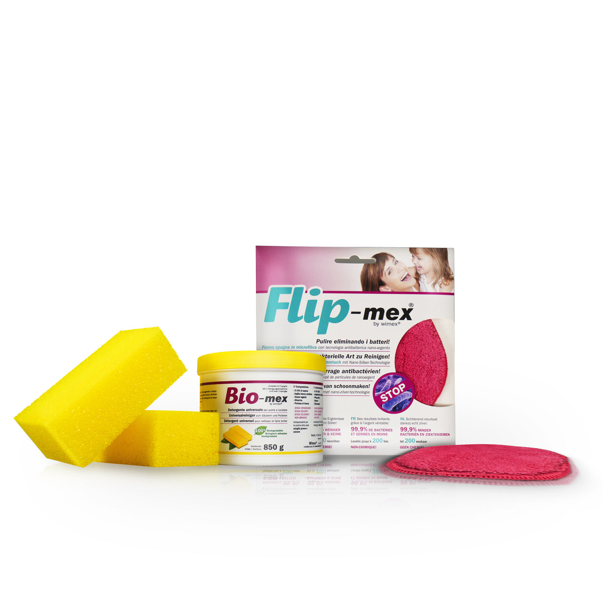 Pasta detergente Bio-mex 900gr - Flip-mex Panno Spugna 16x16 cm