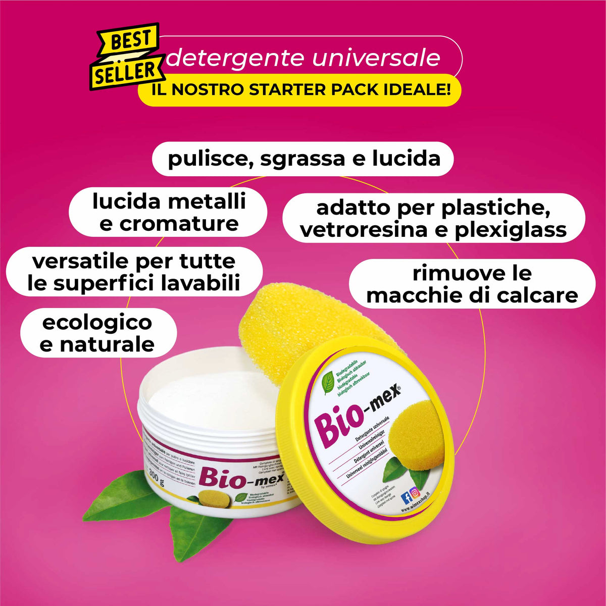 Bio-mex 300gr + Flip-mex Panno Spugna