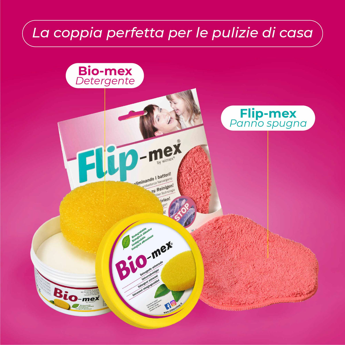 Bio-mex 300gr + Flip-mex Panno Spugna