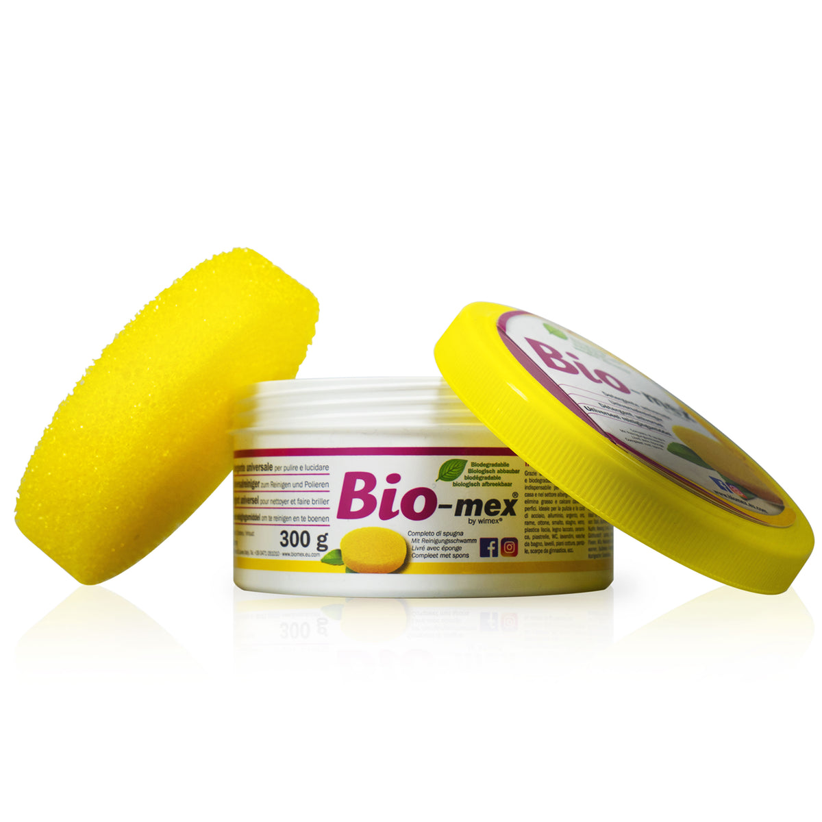 Kit "pulito sicuro" | Bio-mex detergente universale 300gr - Detergente igienizzante spray - Panno spugna Flip-mex 16x16cm