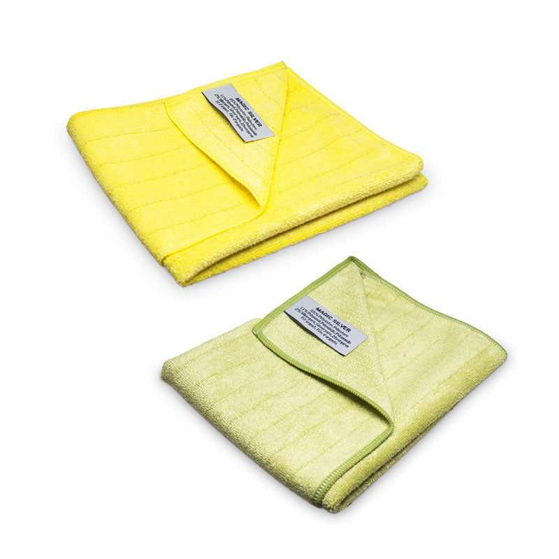 2 Panni in Microfibra Antibatterica Magic Silver 40x40 cm