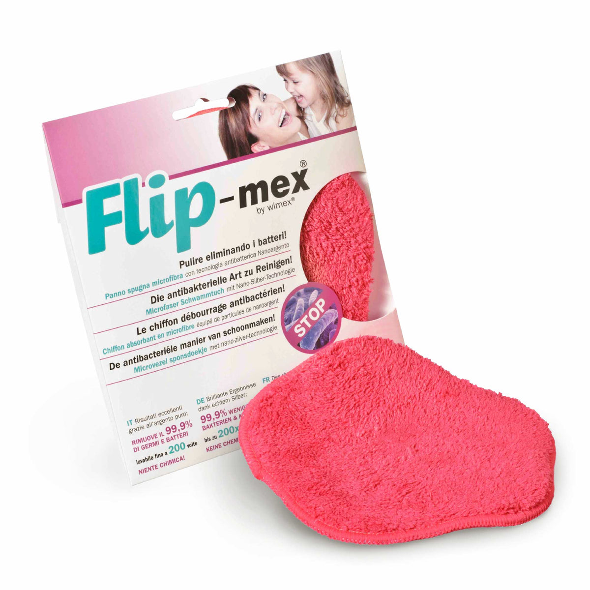 Panno spugna Flip-mex. Microfibra Antibatterica. 16x16 cm