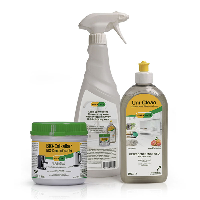 Detergente multiuso Uni-clean + acido citrico — pulizia e anticalcare su ogni superficie