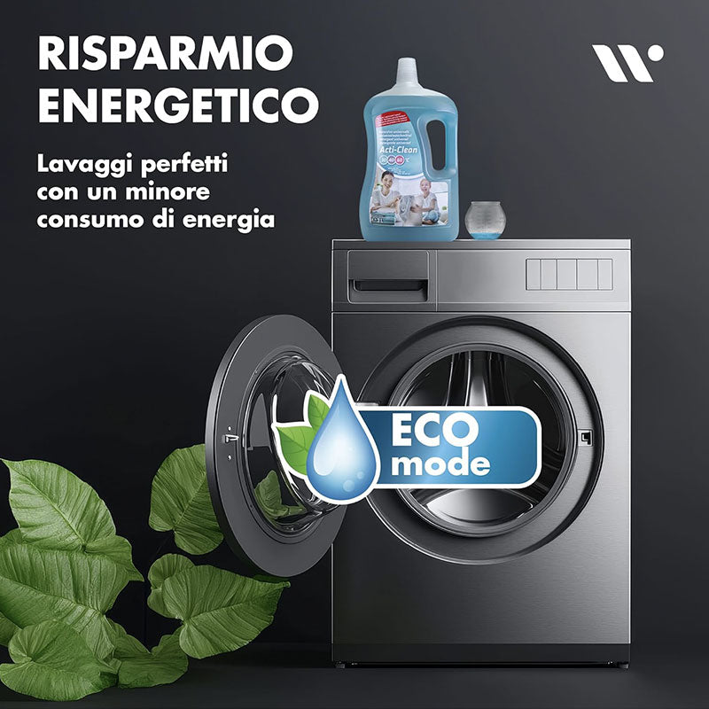 Acti-clean detersivo per bucato. Superconcentrato, con pallina dosatrice. 3 litri
