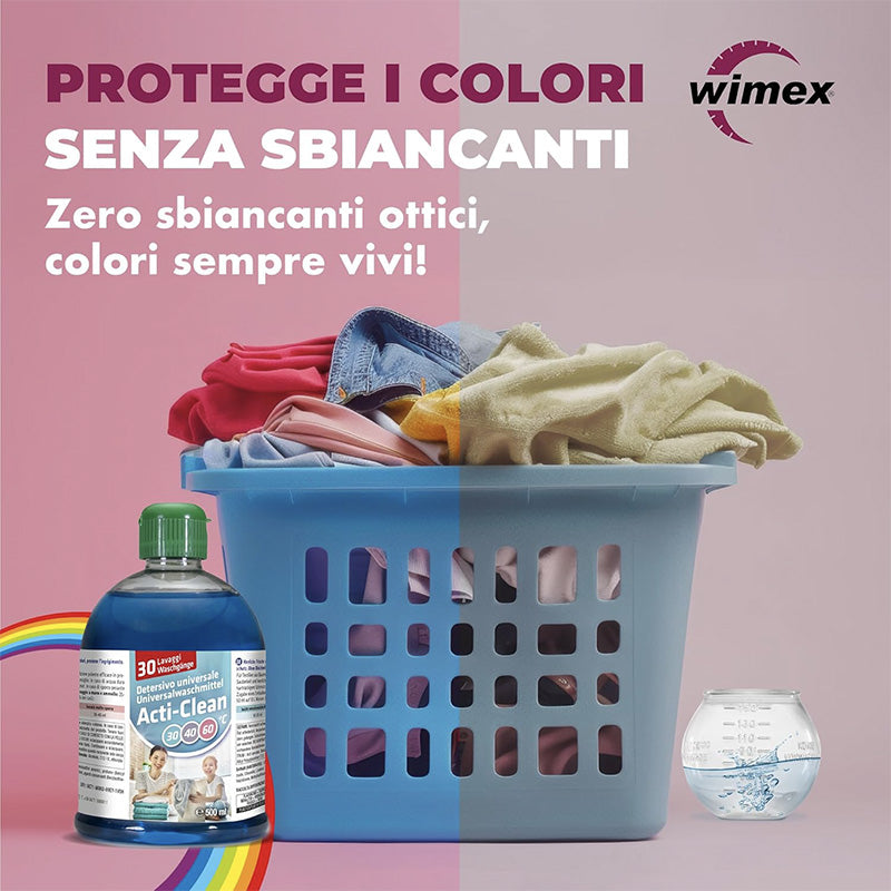 Acti-clean detersivo per bucato 500 ml. Con pallina dosatice - Superconcentrato (fino a 30 lavaggi)