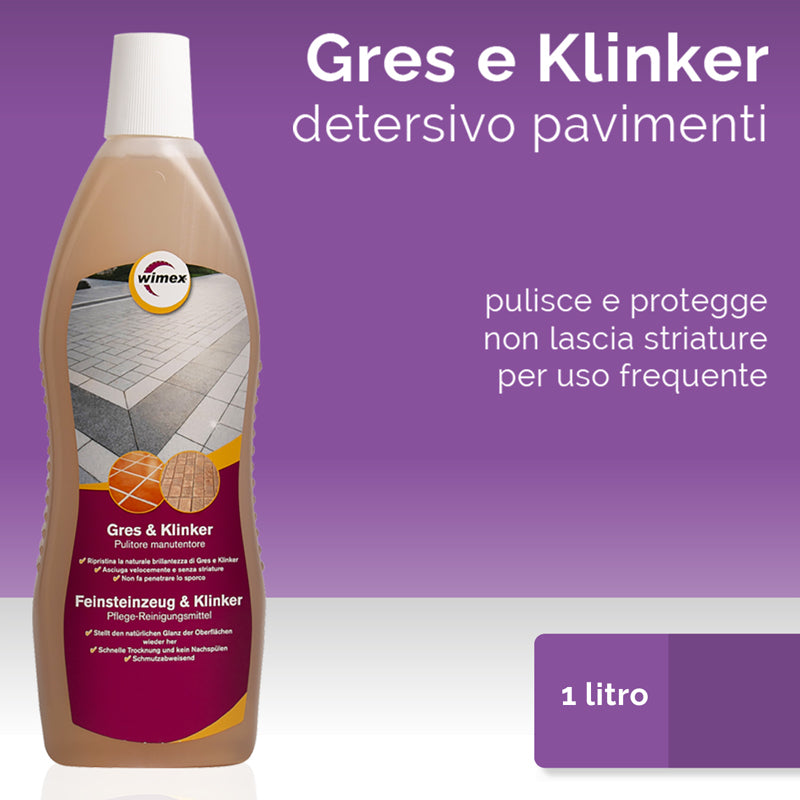 Detersivo pavimenti in gres e klinker. 1 litro