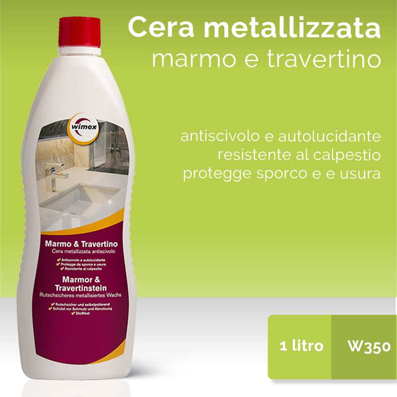 Cera pavimenti marmo e travertino. 1 litro
