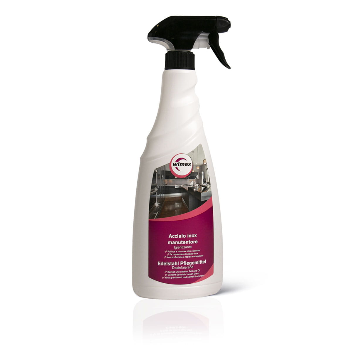 Detergente acciaio. Pulisce, lucida, igienizza. 750 ml