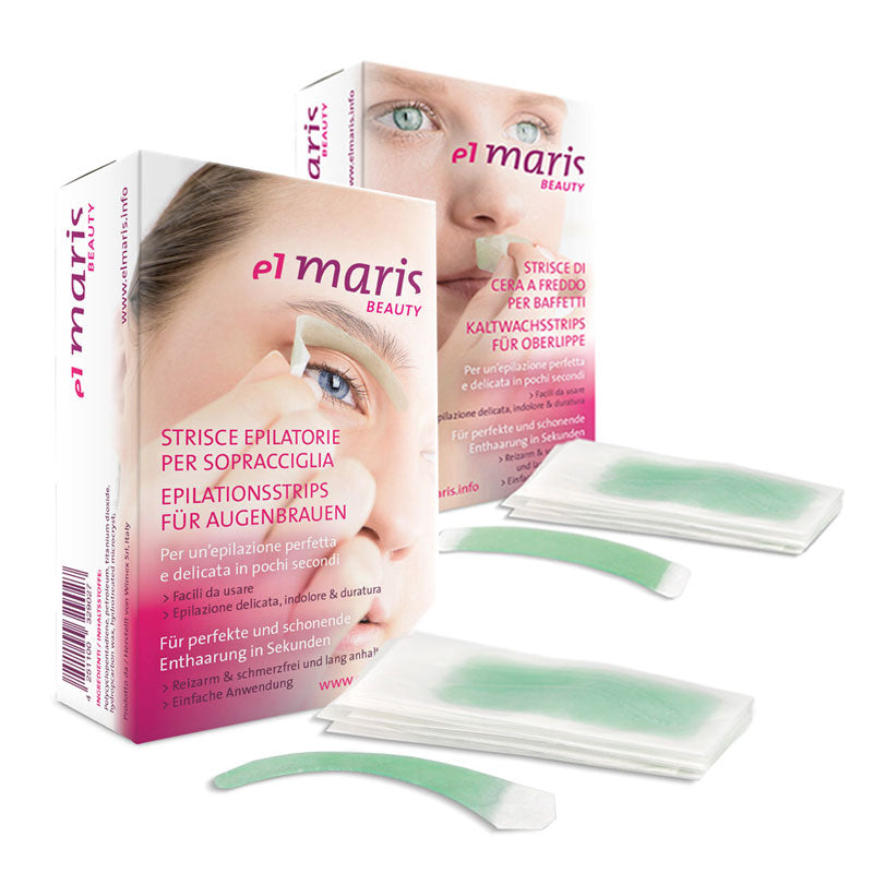 Kit 60 Strisce Depilatorie Sopracciglia e Baffetti